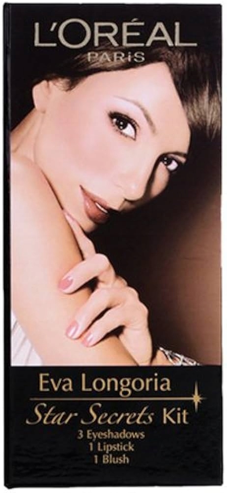 L’Oreal Star Secrets Kit sada Eva Longoria 3 stíny 1 růžová 1 rtěnka