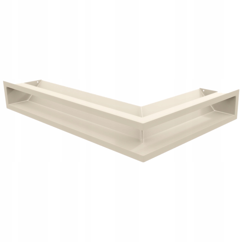 Ventilačná krbová mriežka Kratki Luft Rohová ľavá 60x40x9 Krémová
