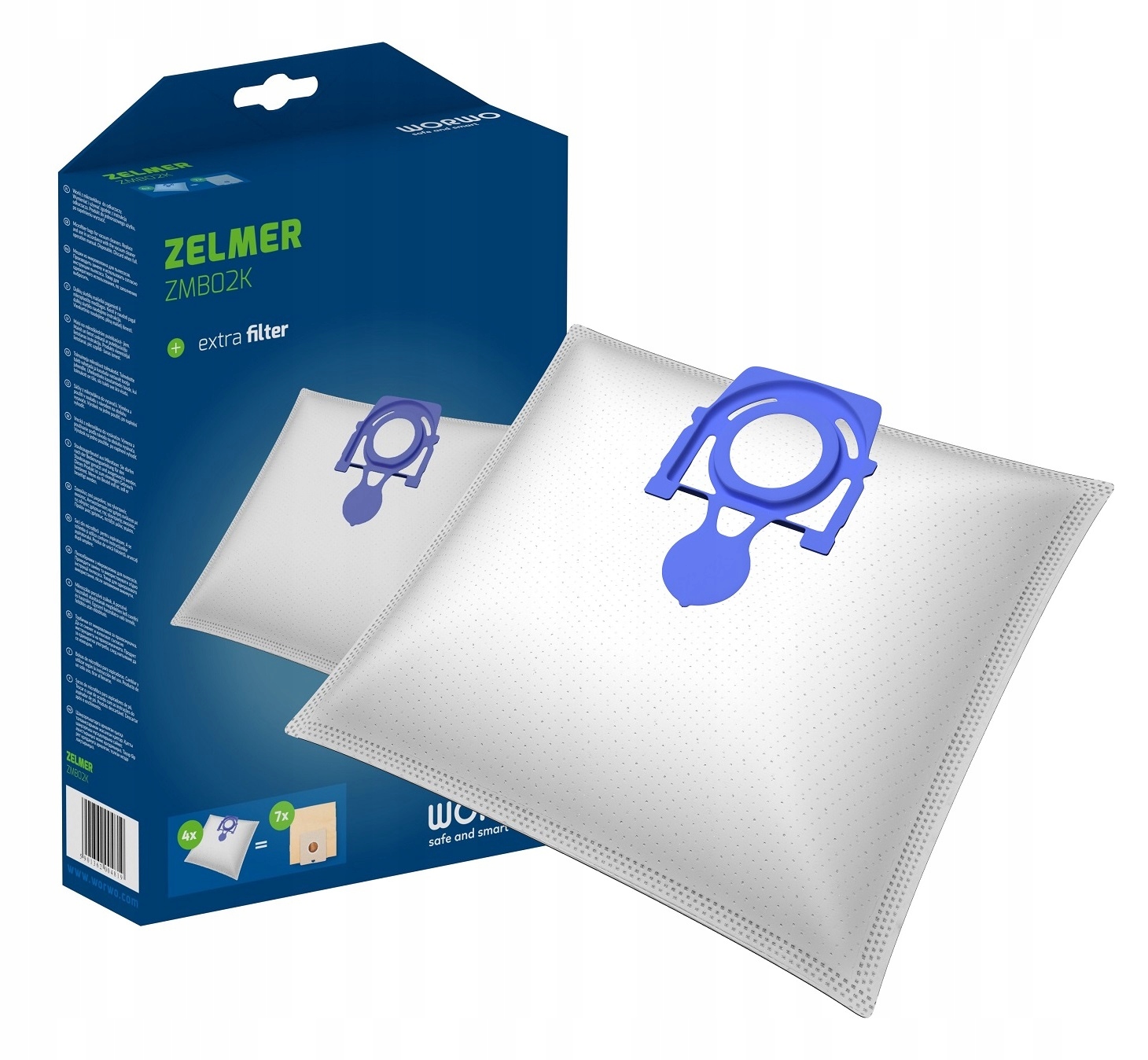 4x WORKI ODKURZACZA WORWO ZMB02K DO ZELMER ODYSSEY ELF METEOR