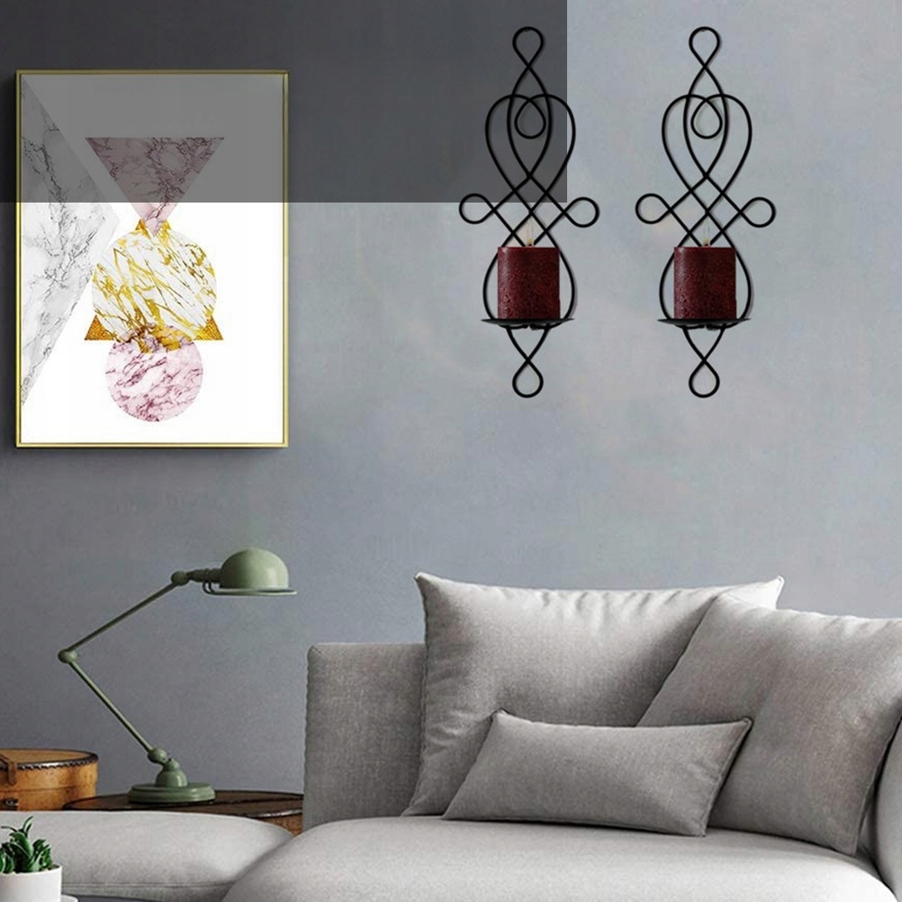 UCHWYT ŚCIENNY ŚWIECE STOŻKOWE MONTOWANE W ANTYCZNYM DEKORCIE Marka bez marki