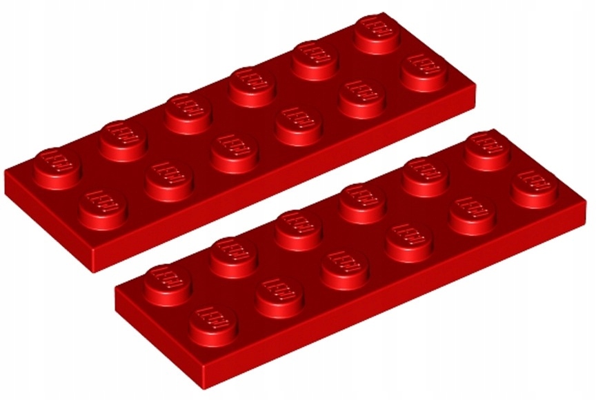 

Lego Płytka 2x6 Czerwona/Red (3795/379521) 2szt