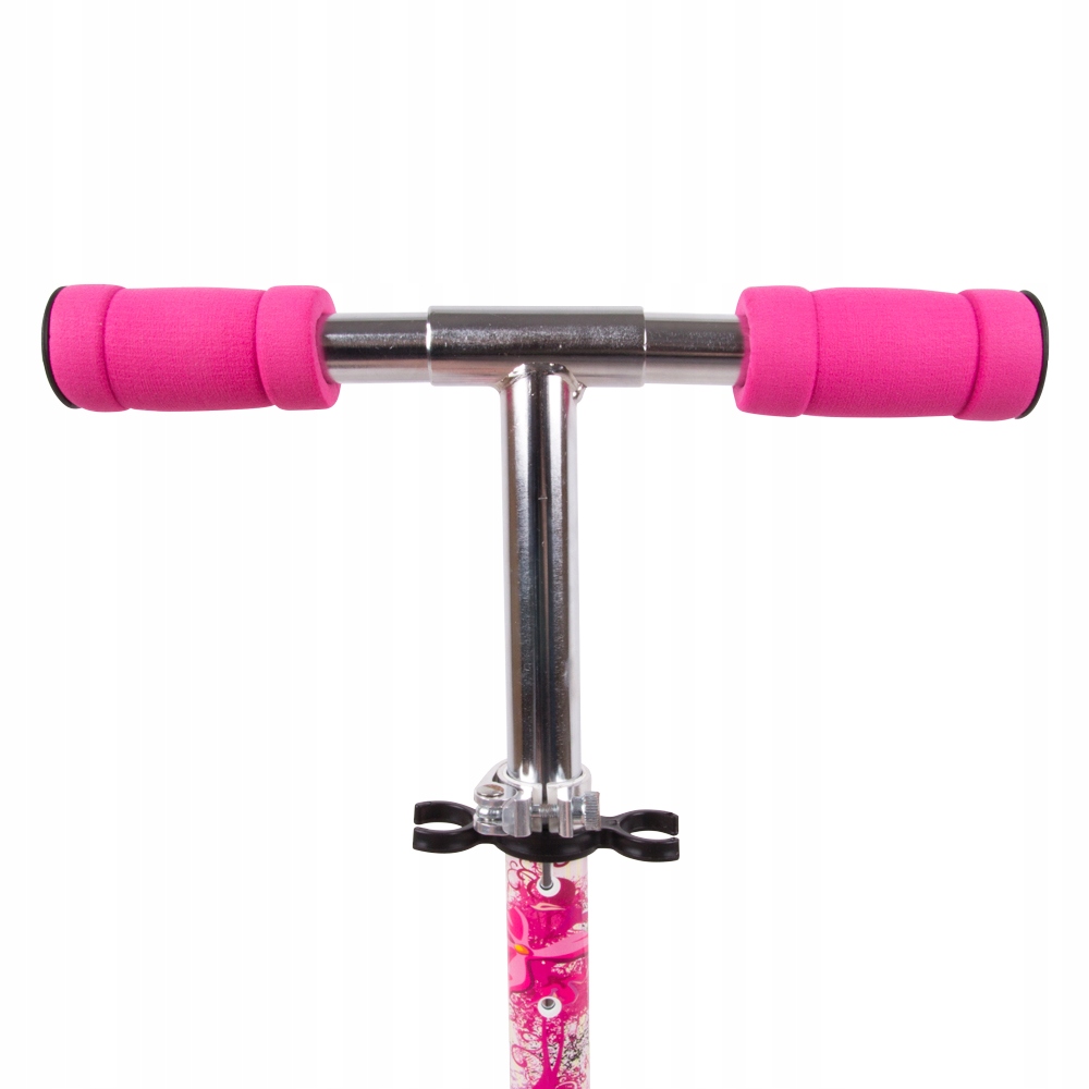 Hulajnoga różowa dla dzieci ze świecącymi kółkami Kolor Biały Różowy