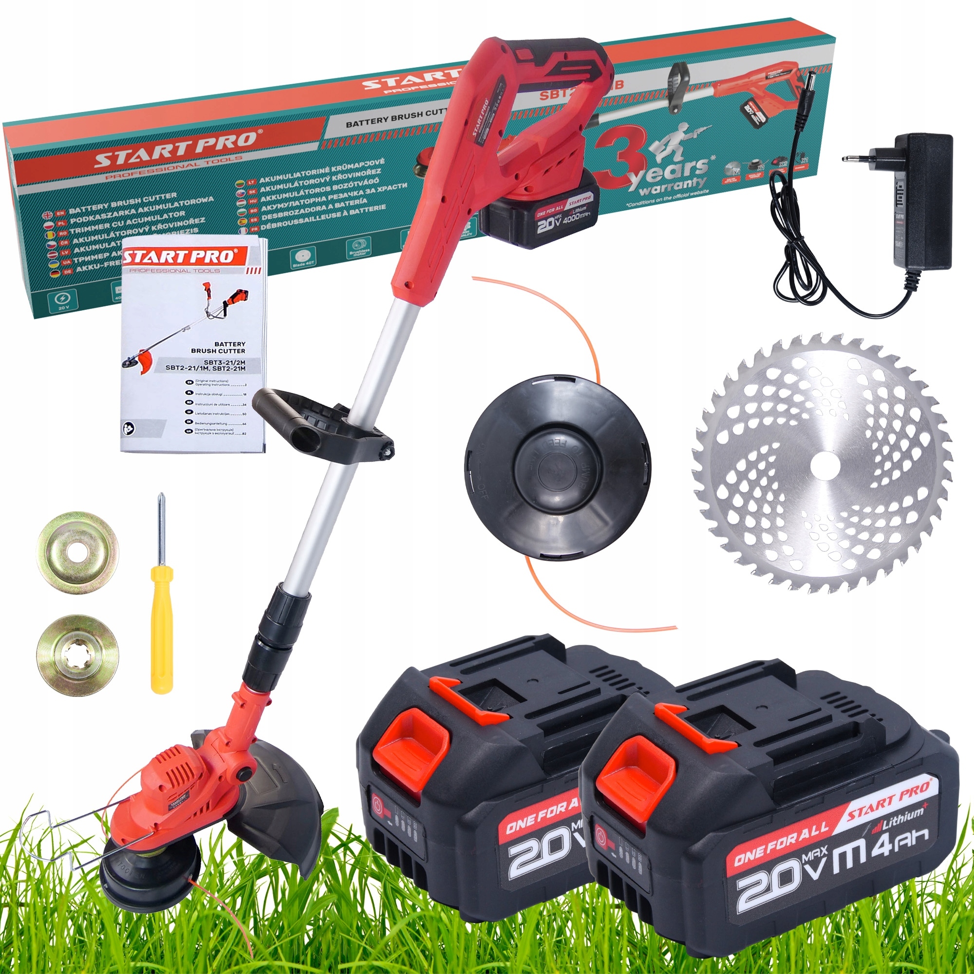Sada: Akumulátorová kosačka Brushless 2x 2Ah nabíjačka