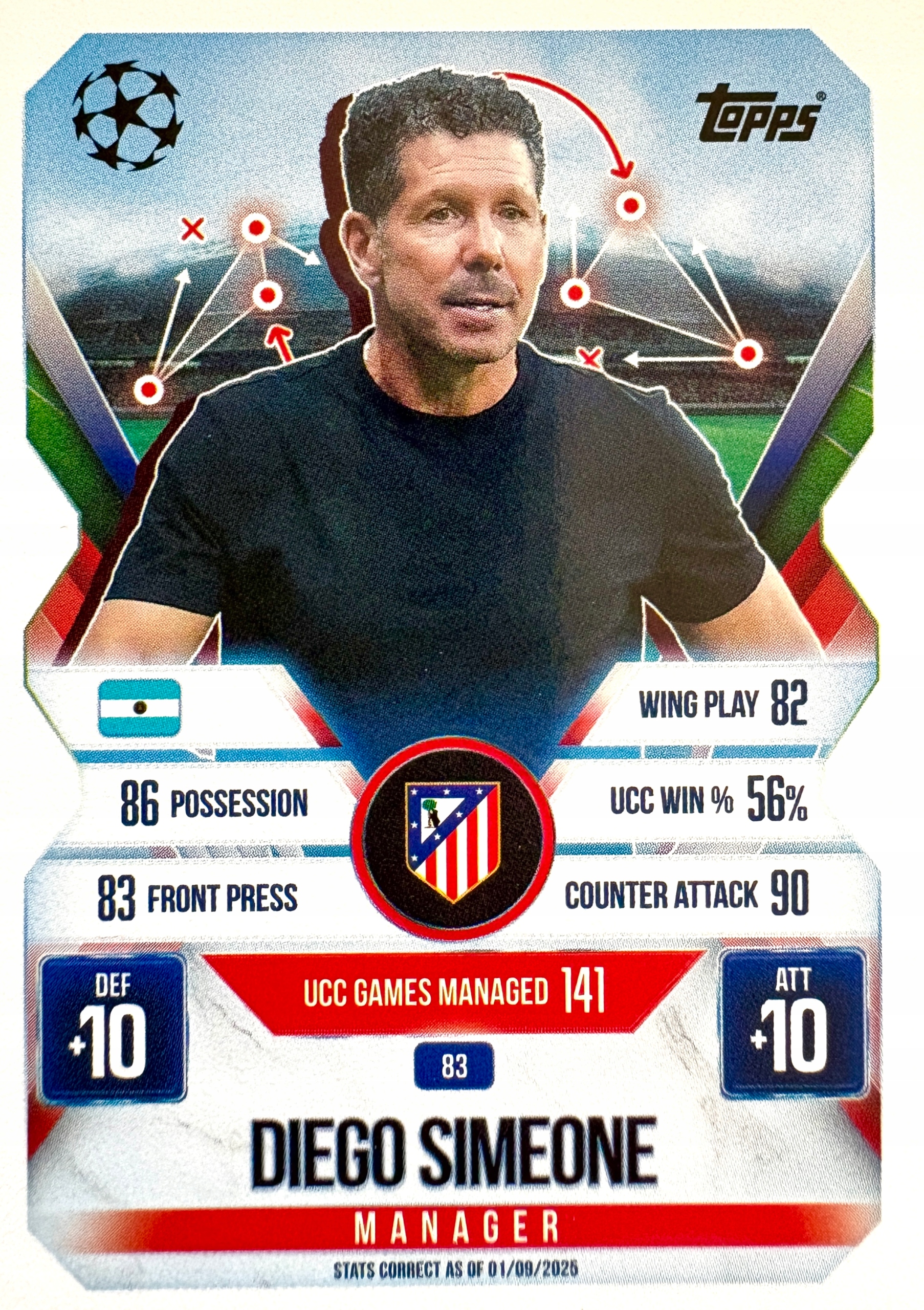 Topps Match Attax Extra 2025/26 2026 Manager 83 Diego Simeone Atletico