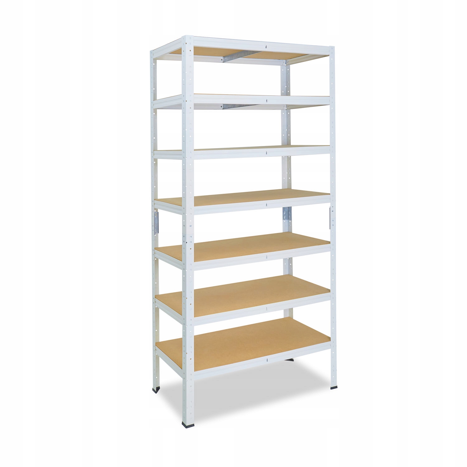 shelfplaza Home 200x120x23 cm regał metalowy biały z 7 półkami
