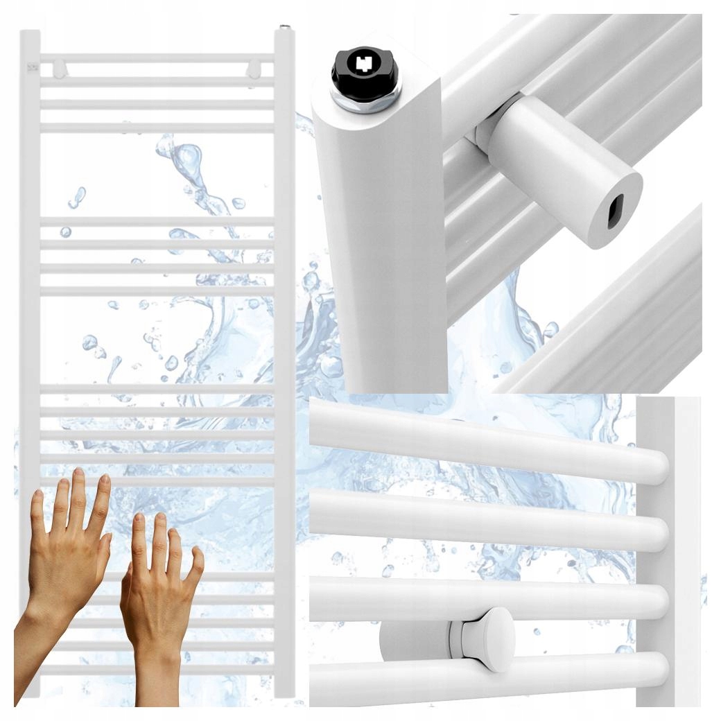 Kúpeľňový Radiátor 50/120 cm Biely Rebríkový Radiátor Moderný Puerto