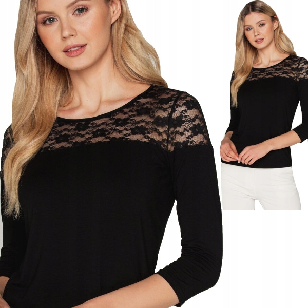 

Bluzka z koronkową górą rękaw 3/4 Babell Melanie