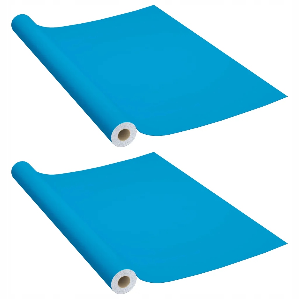 Samolepící nábytková dýha Pvc, lazurová, 500 x 90 cm (2 kusy)