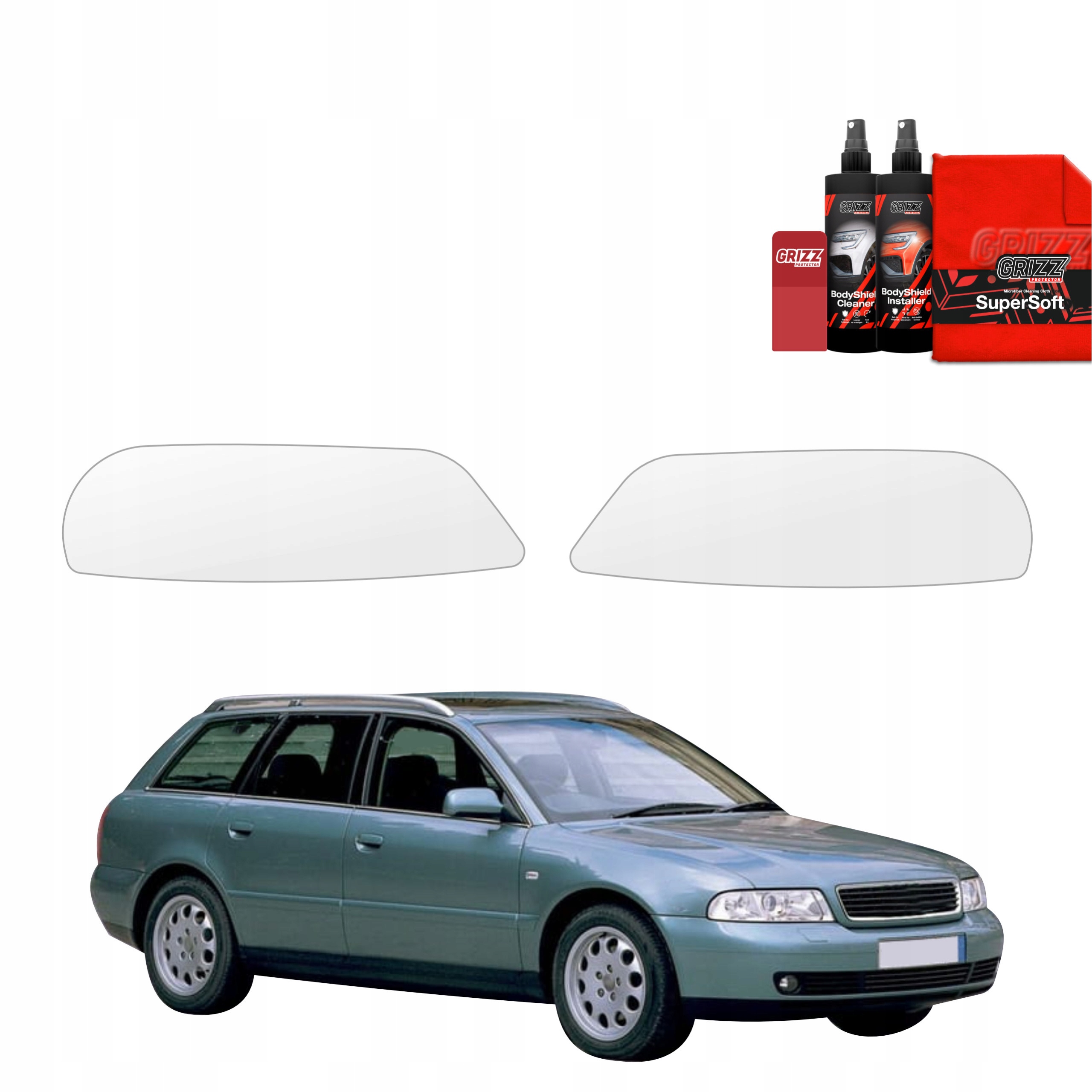 2v1 Fólie Ppf dýha na lampy pro Audi A4 B5 Avant (1994-2001)