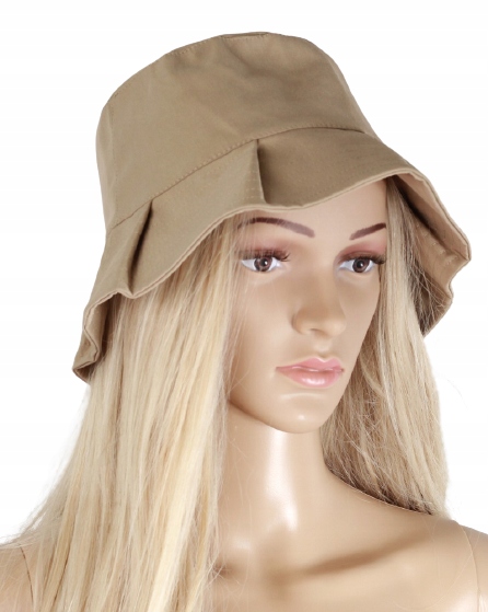 KAPELUSZ RYBACKI BUCKET HAT BEŻOWY CZAPKA FALBANKA Rodzaj bucket