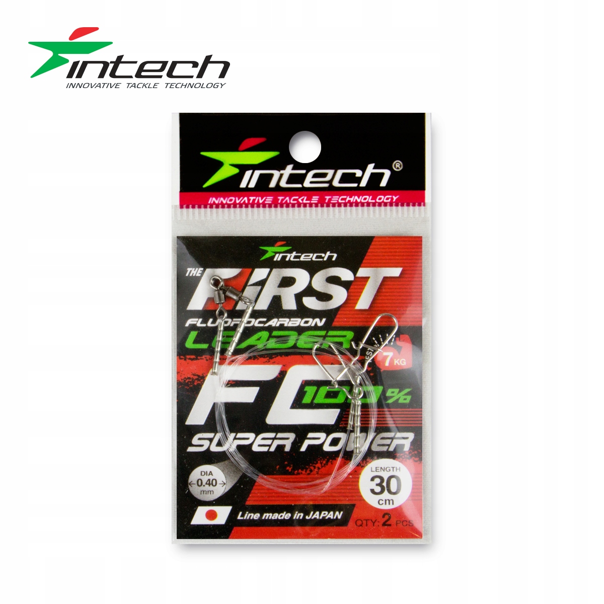 Przypon fluorocarbonowy Intech Fc First Leader 30 cm (0.50 mm/9 kg) (2szt)