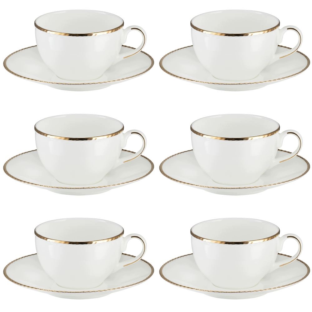 Villa Italia Komplet filiżanek porcelanowych 330 ml 6 sztuk Camilla