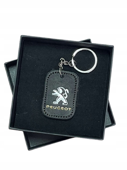 Brelok do kluczy Peugeot | skórzany samochodowy