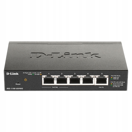 D-Link 5-Port Gigabit PoE Smart Managed Switch and PoE Extender DGS-110
