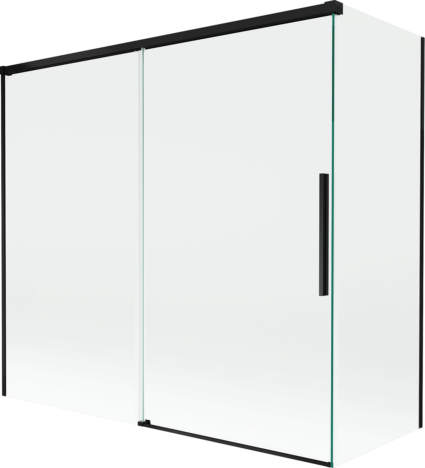 Mexen Rox Parawan Nawannowy 2-SKRZYDŁOWY 170 80X150 CM Transparent Czarny