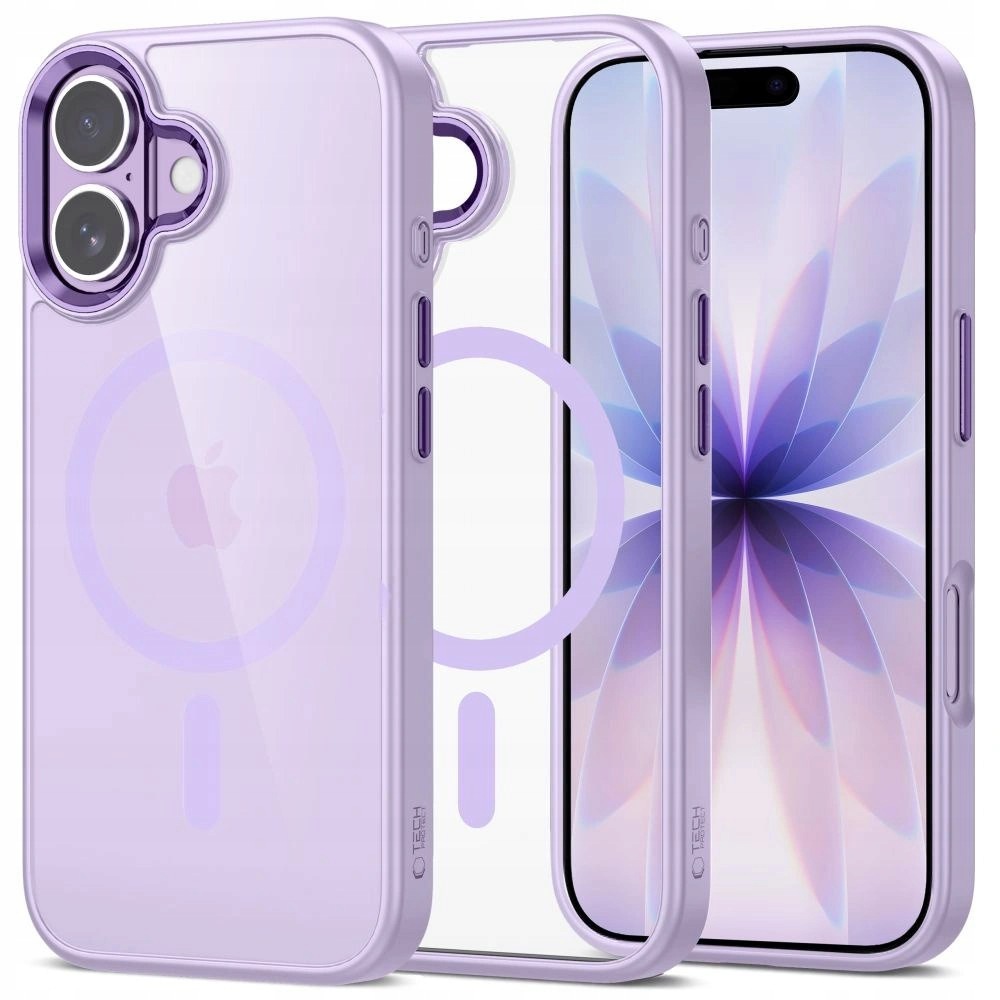 Etui Tech-Protect MagMat MagSafe na iPhone 17 przezroczysto-fioletowe