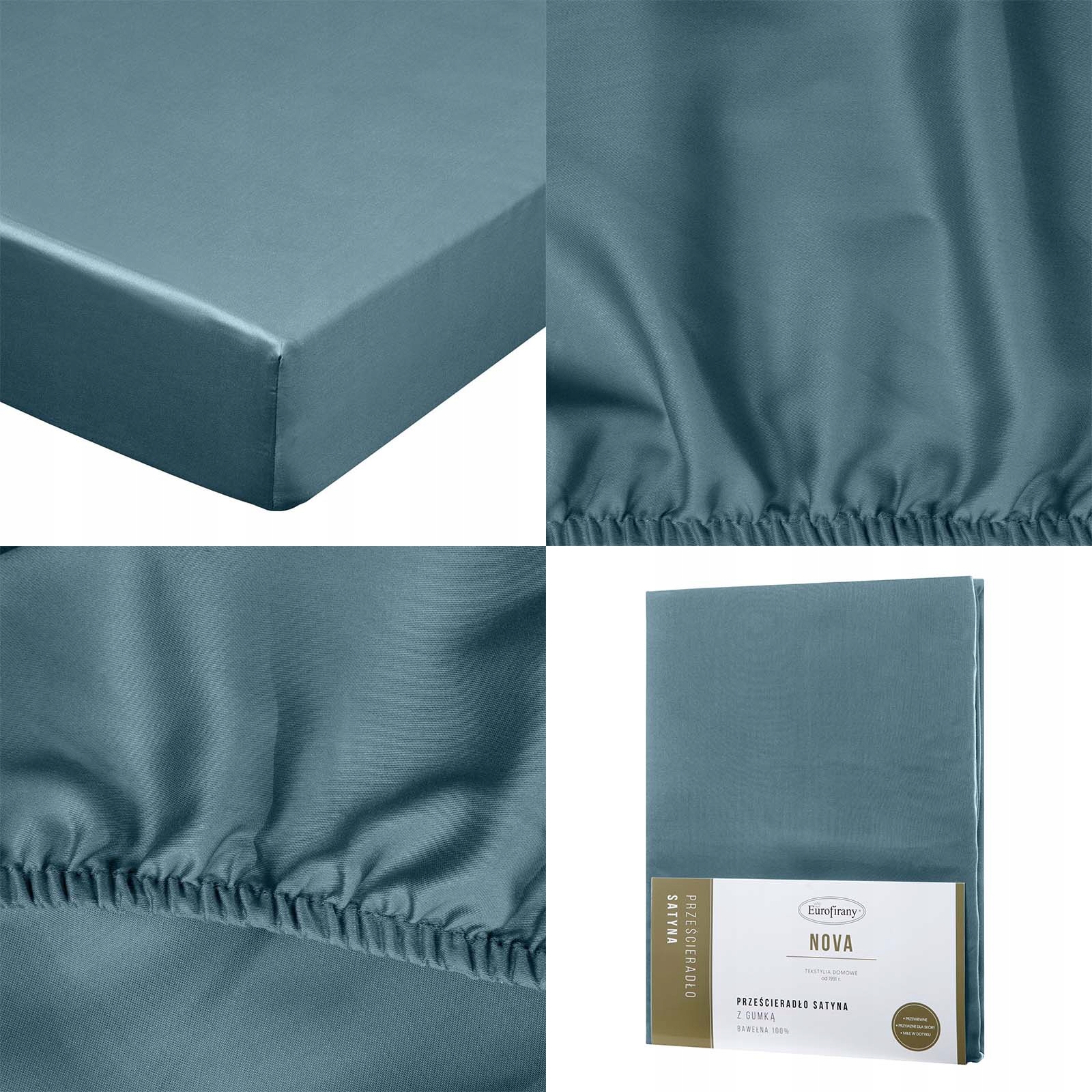 

Petrol Prześcieradło Satynowe z gumką 140x200 Nova