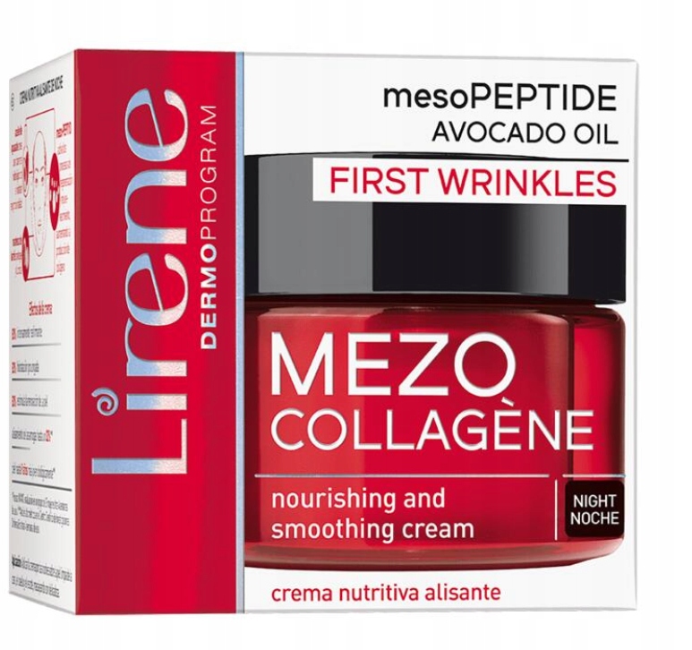 Lirene Mezo Collagene Odżywczy krem korygujący zmarszczki 40+ na noc 50 ml