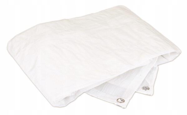 PLANDEKA BIAŁA UNIWERSALNA WODOODPORNA 5x8 Długość 5 m