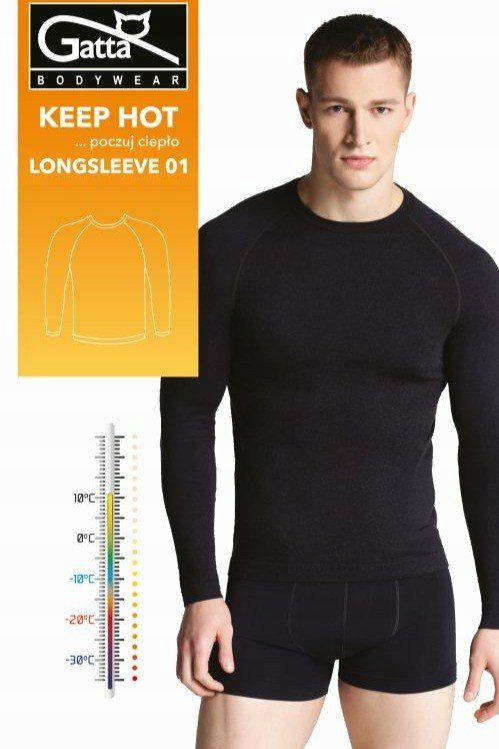 GATTA Longsleeve Men 01 Keep Hot Black / L