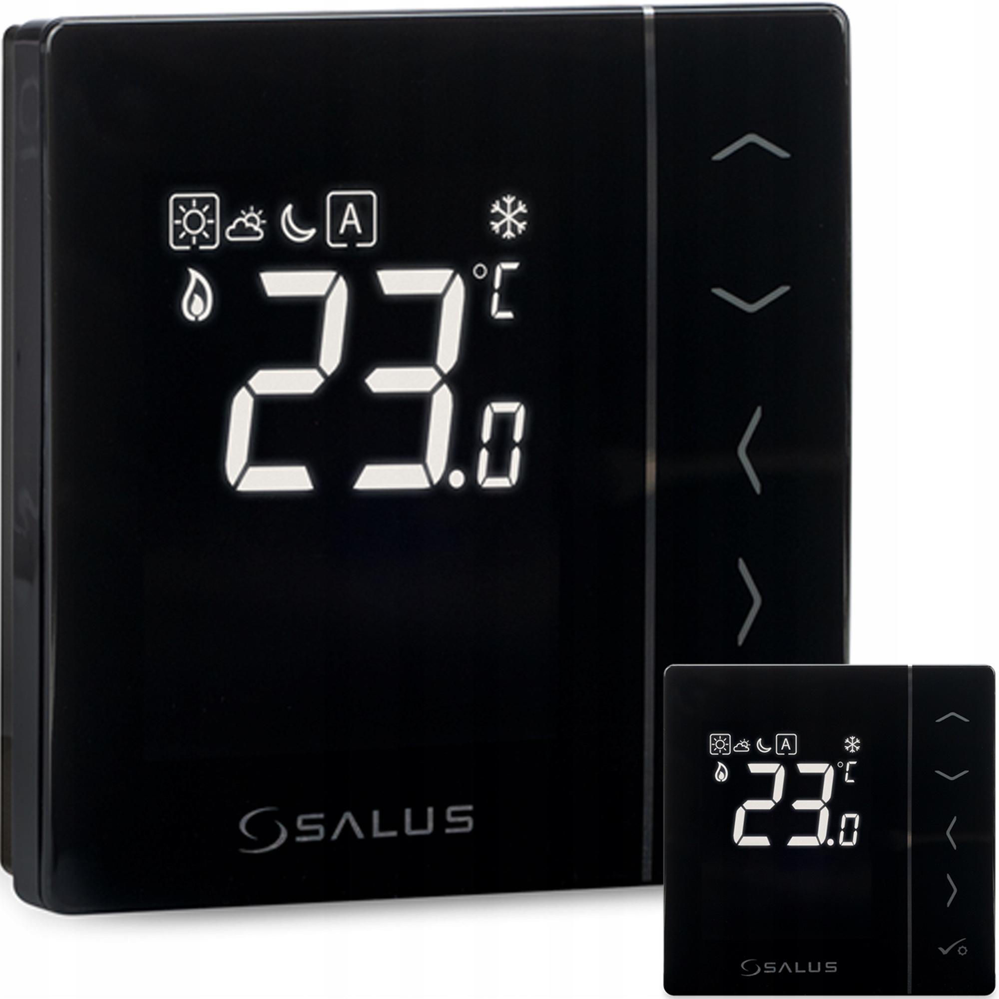 Drátový Regulátor Teploty Salus VS35W Podomítkový Černý