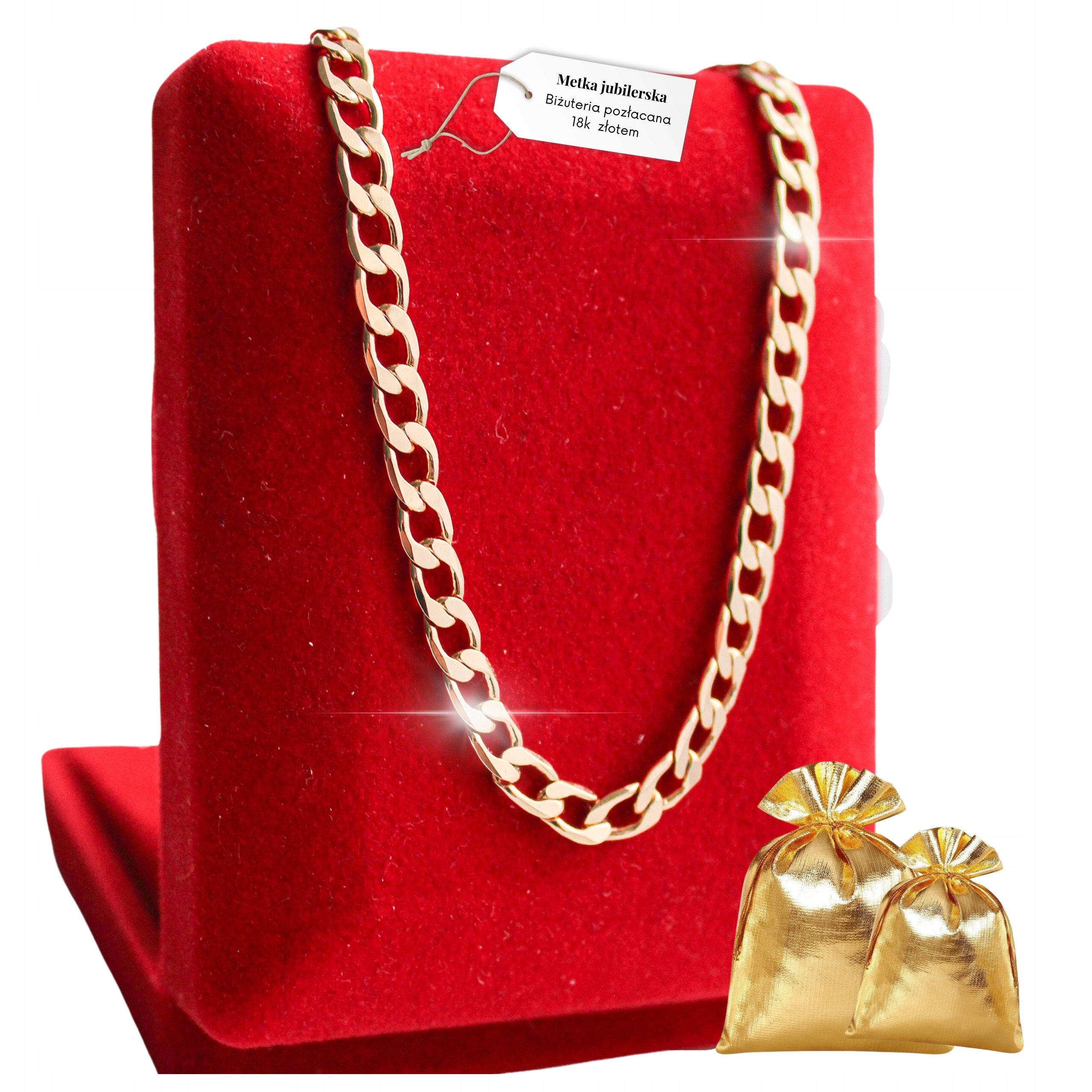 

Złoty Męski Łańcuszek Pancerka 18k 50cm Stal
