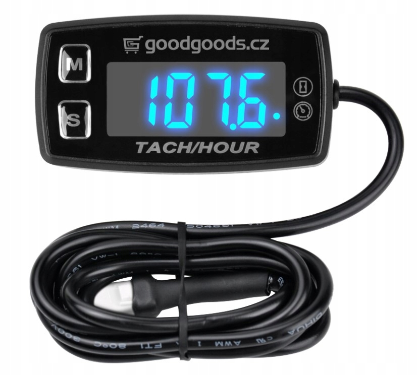 Měřič motohodin, otáček, servisní prohlídky na 12V baterii 70041