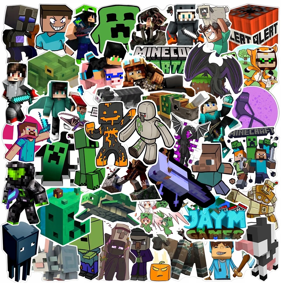 Naklejki Minecraft Graffiti Tnt Pvc 50 sztuk