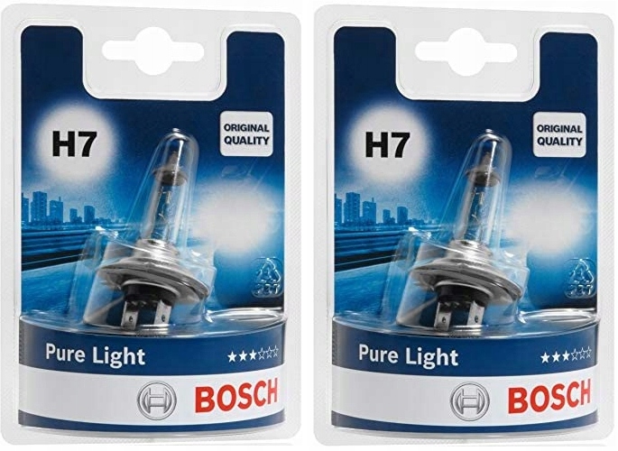 Bosch Żarówka Halogenowa H7 12V 55W PX26D Pure Light 1987301012 2 Blistry