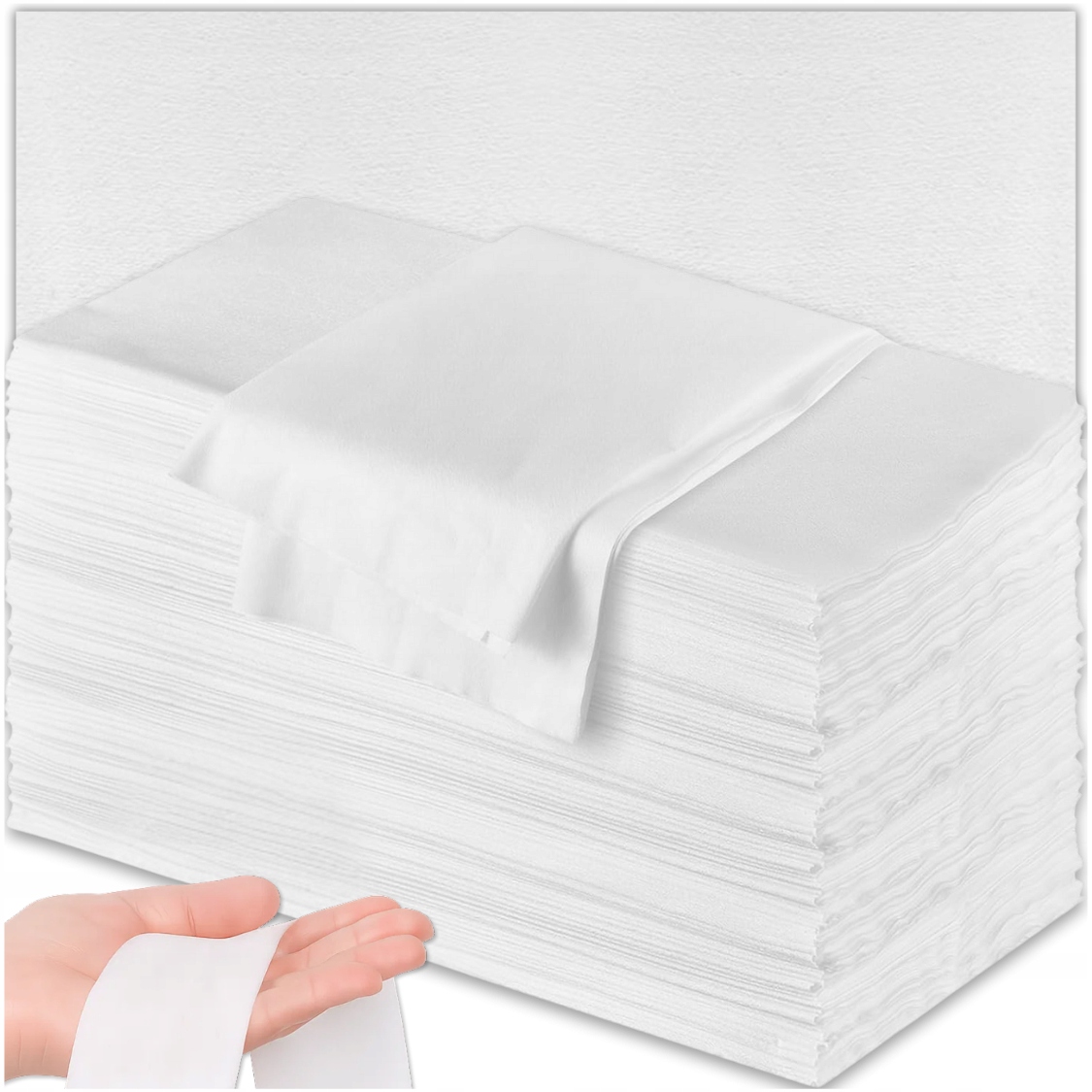 Kadeřnické Ručníky Netkané 70x40CM 100 Ks Soft Na Jedno Použití Perforované