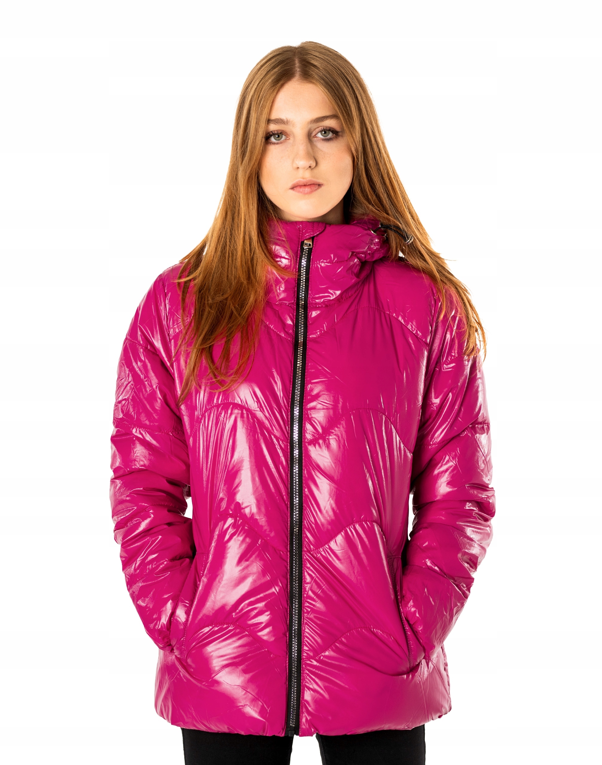 Teplá dámská zateplená bunda na zimu 36023-3, velikost L