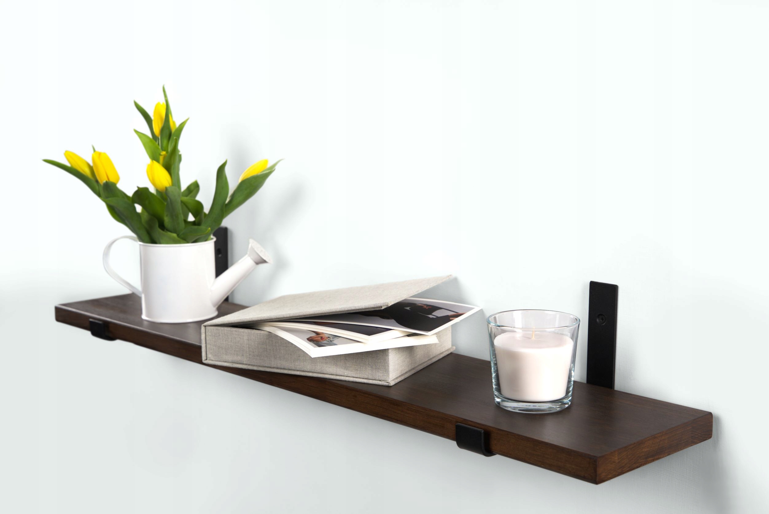 Półka Ścienna Wisząca Loft Dąb Natural 40cm Drewno Grubość półki 28 mm