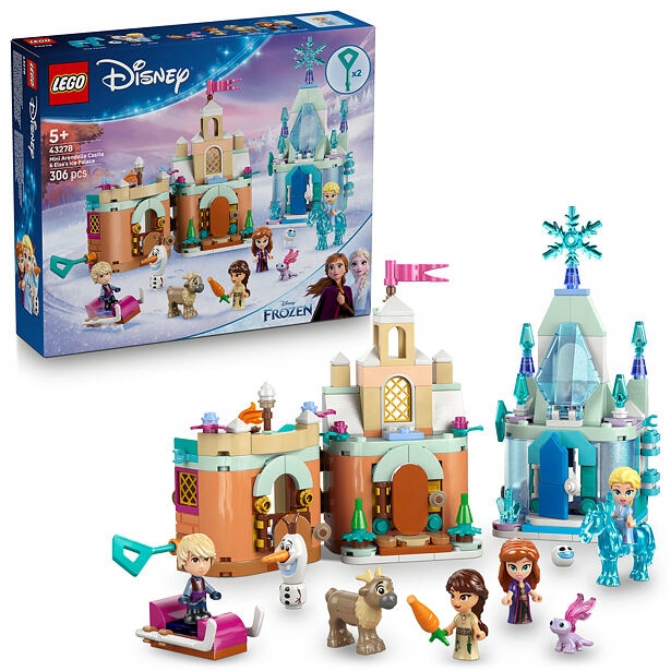 Lego Disney 43278 Miniaturní hrad Arendelle a Elsa a její ledový palác