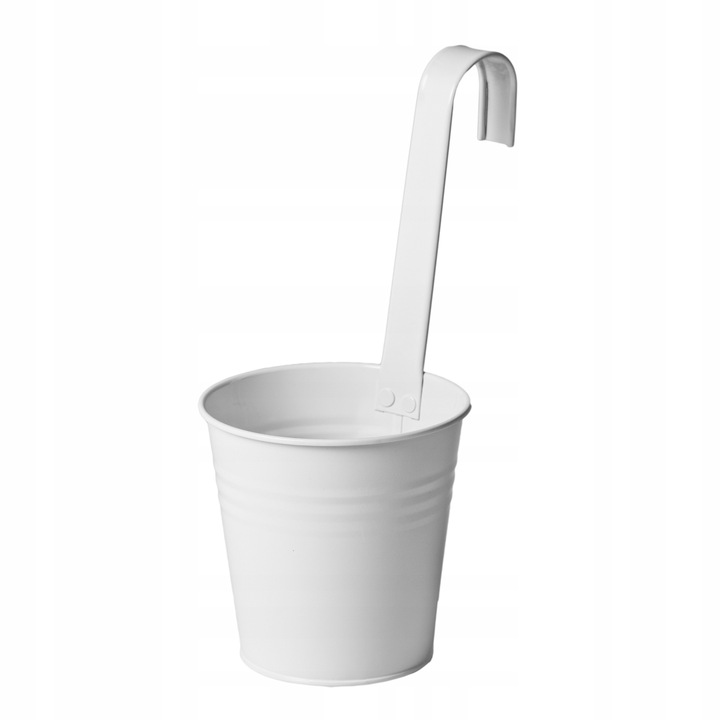 

Doniczka do zawieszenia 28,5 metal biały osłonka