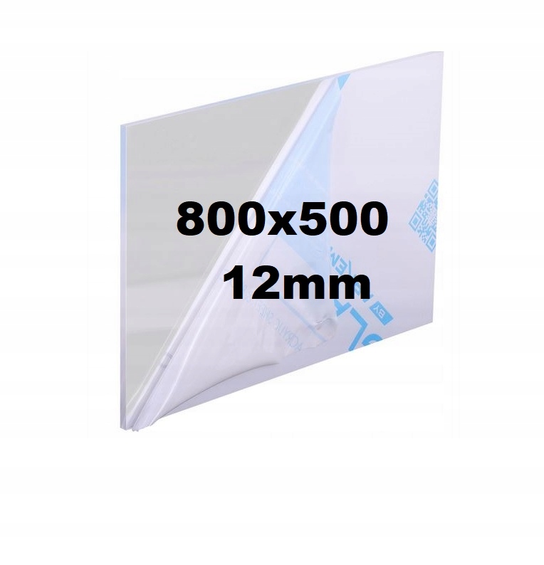 Pleksi /plexi Pleksa Plexa Bezbarvá na míru 800x500x12 mm Akrylová Deska