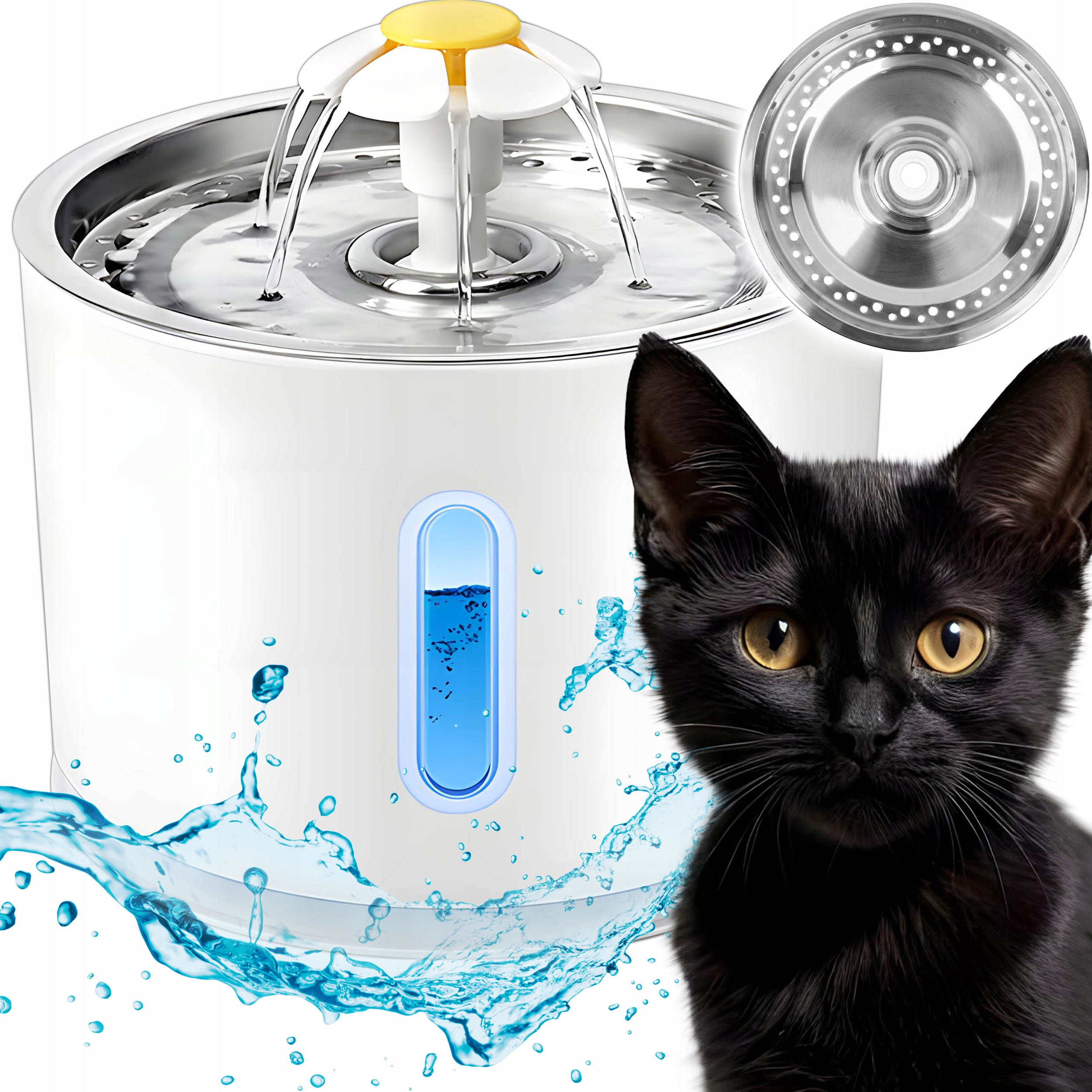 Levně Fontána Napáječka Pro Kočky Psa Miska Automatická Tichá Napáječka >2,4L< Filtr