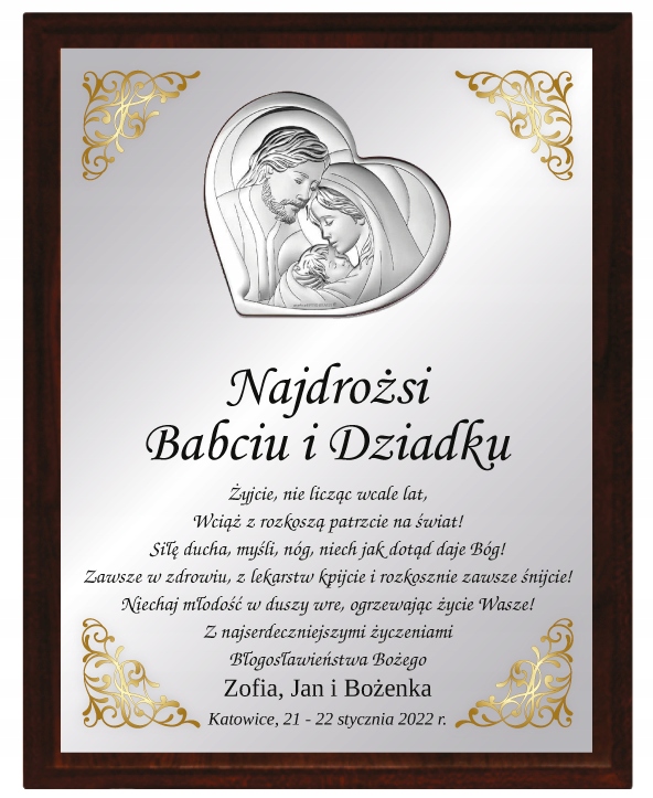 

dla Babci i Dziadka Dzień Obraz Srebrny XL