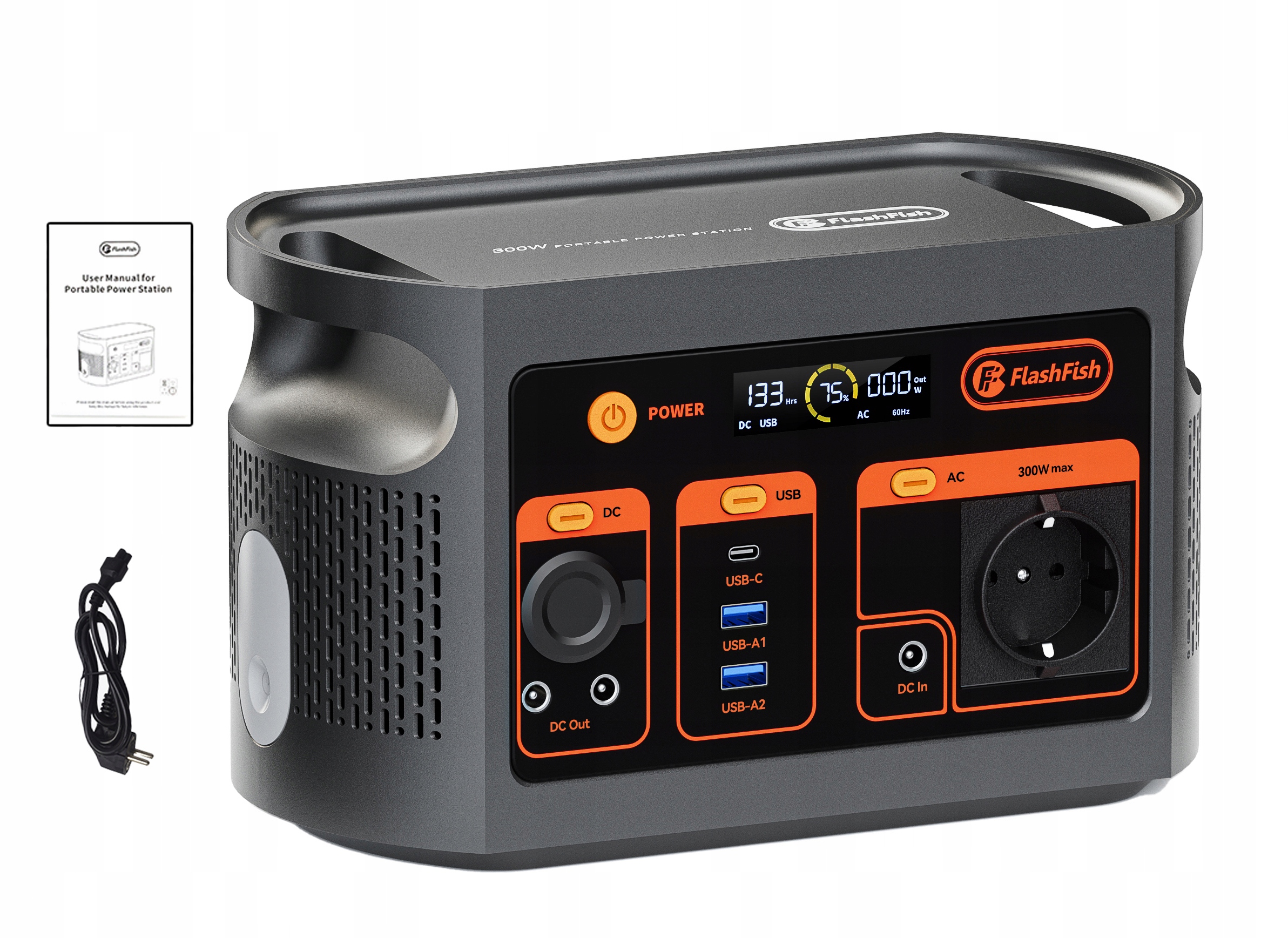 Lehká elektrárna Flashfish E103 300W 179Wh Li-FePO4 baterie