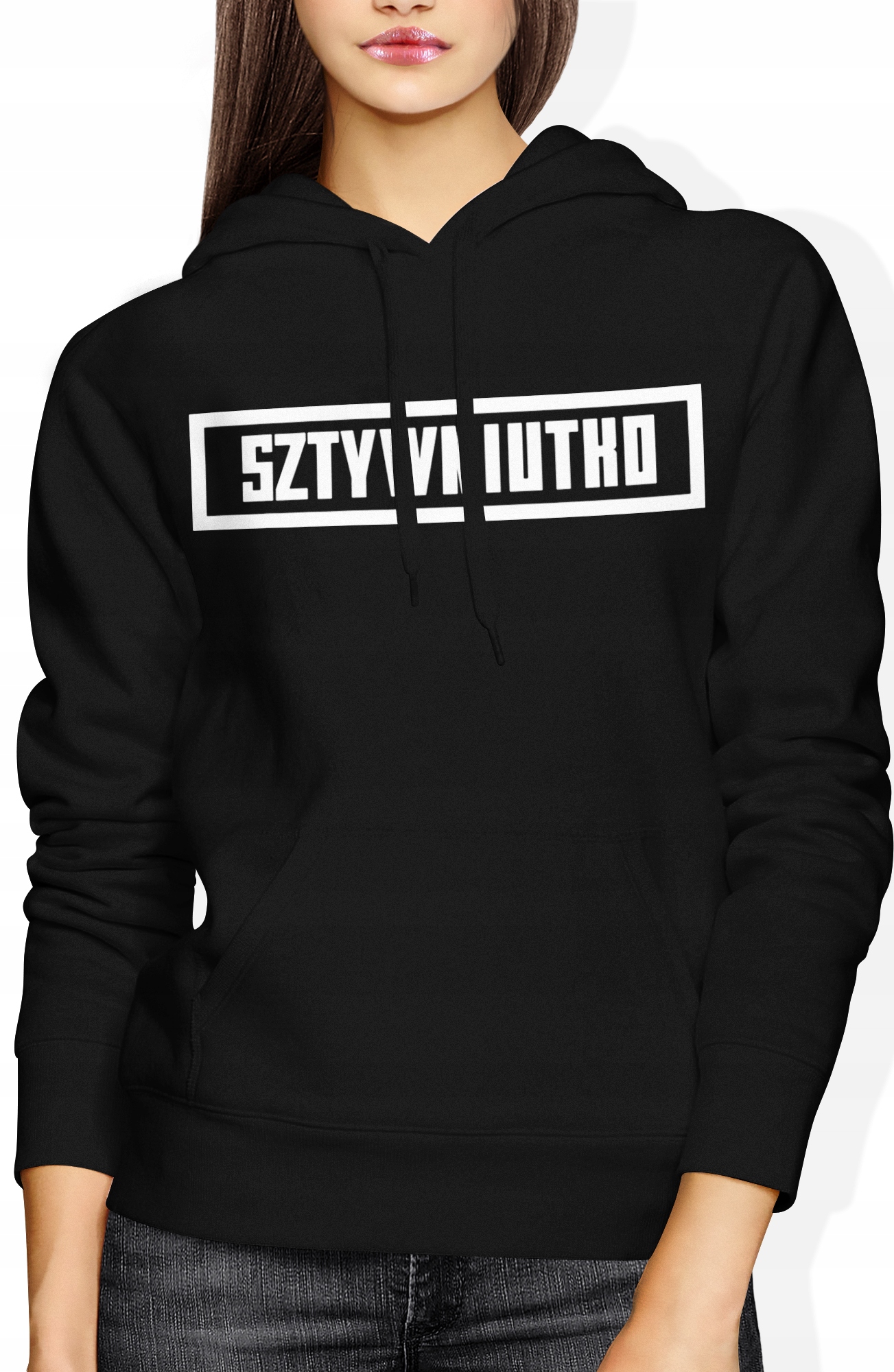 DAMSKA BLUZA Z KAPTUREM SZTYWNIUTKO PIORUN R. XXL BLUZKA DRESOWA NADRUK