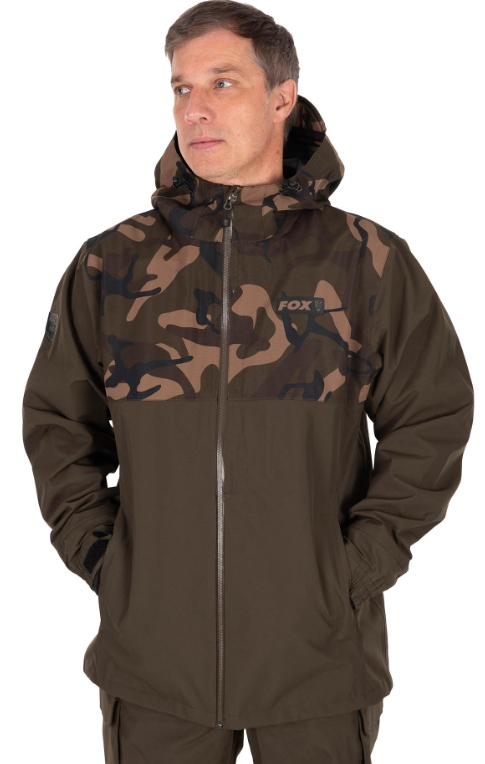 Bunda Fox Voděodolná RS25K Khaki Camo Std Jacket Velikost 2XL