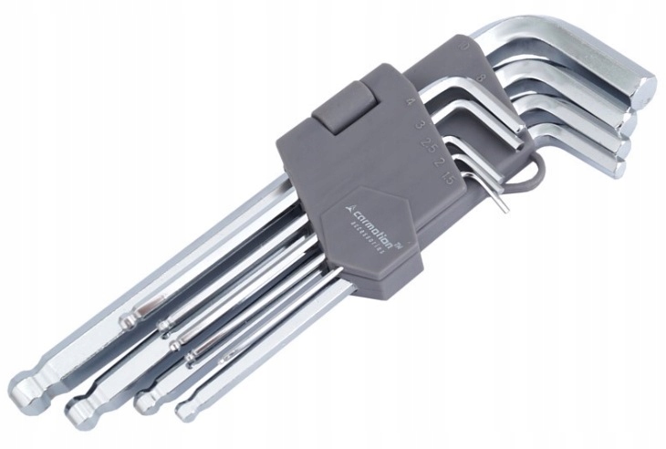 IMBUSové guľové kľúče 9 ks 1,5-10 mm 180 mm