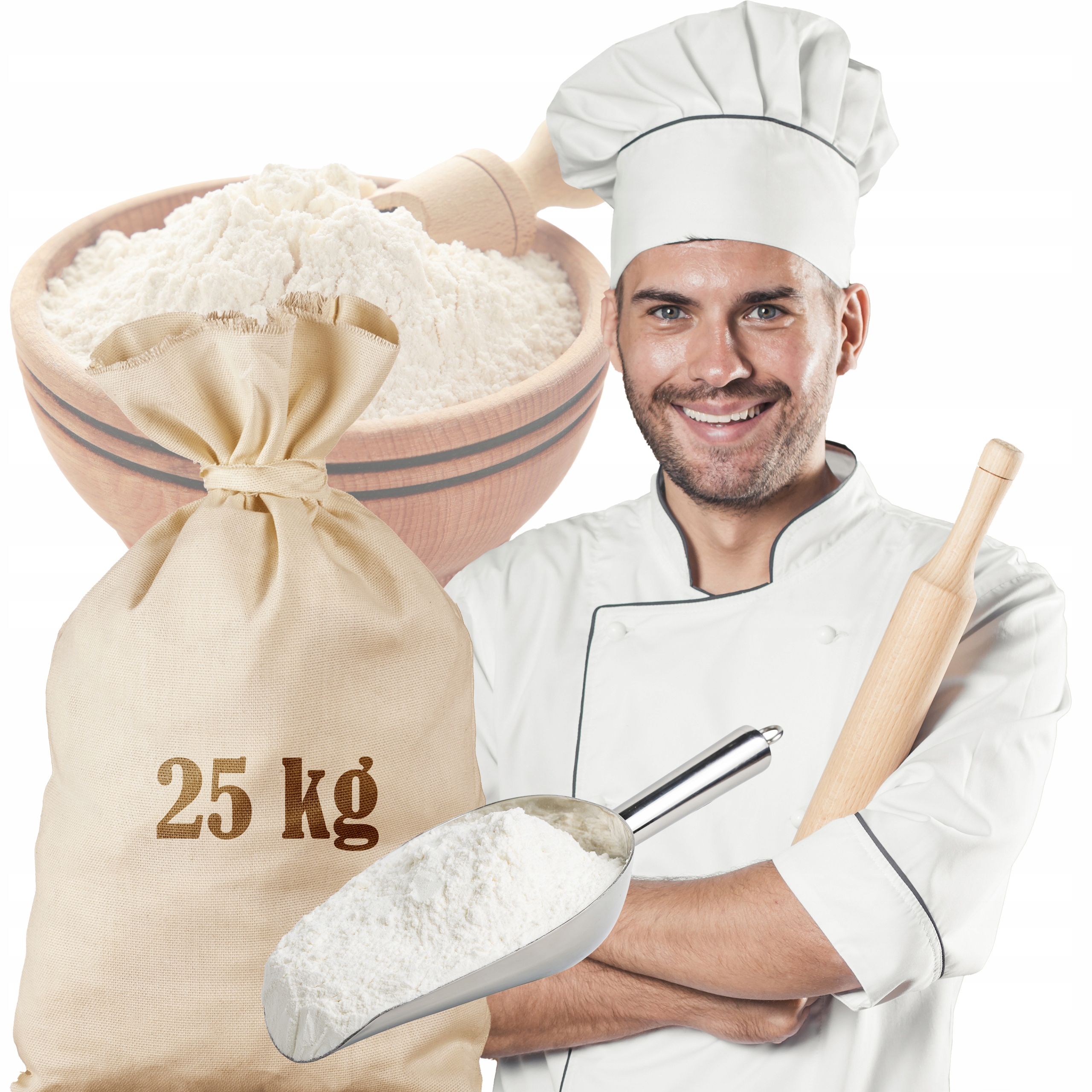 Levně Pšeničná Mouka Typ 500 25 Kg, Sáček