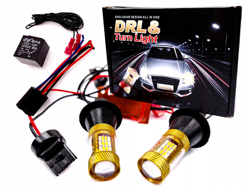 2w1 - DRL дневные ходовые огни + поворотники 2в1 P27/7w