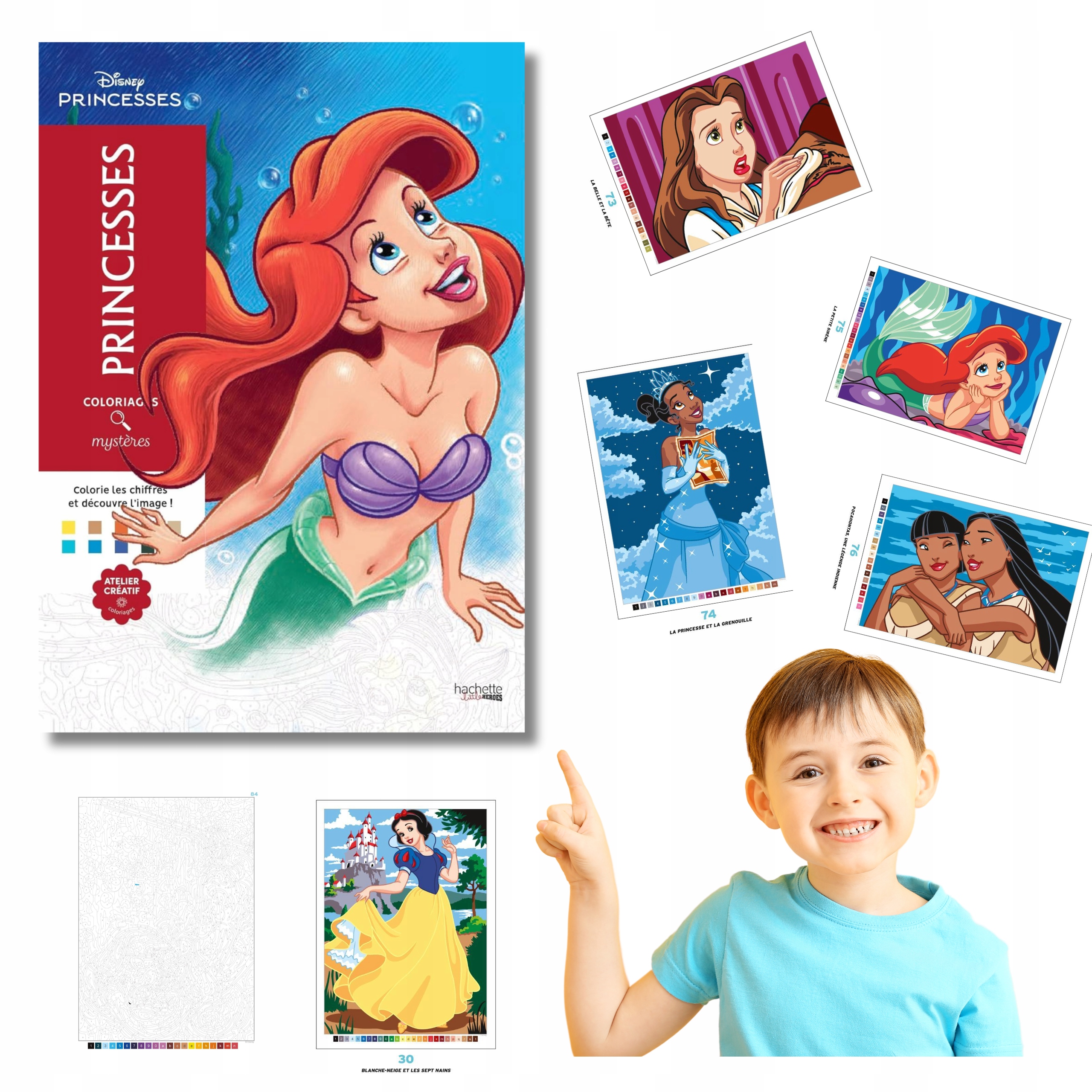 KOLOROWANKI DISNEY COLIORIAGES MYSTERES PRINCESSES KSIĘŻNICZKI 128 STRON
