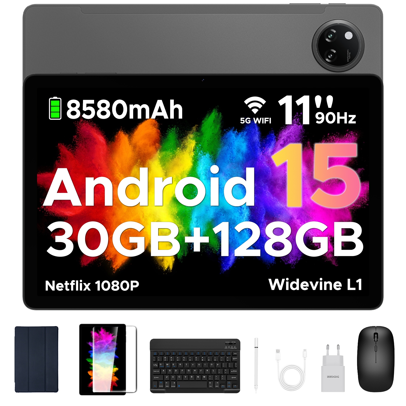 Tablet 11 palců Doogee TabA9Pro+ 30GB/128GB 8580mAh 90Hz/OTG/ODEMYKÁNÍ OBLIČEJEM/Android