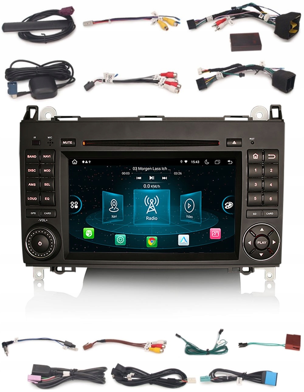 Rádio Navigace Android Merecedes A W169 W906 Sprinter 4 Gb Dsp Carplay Lte