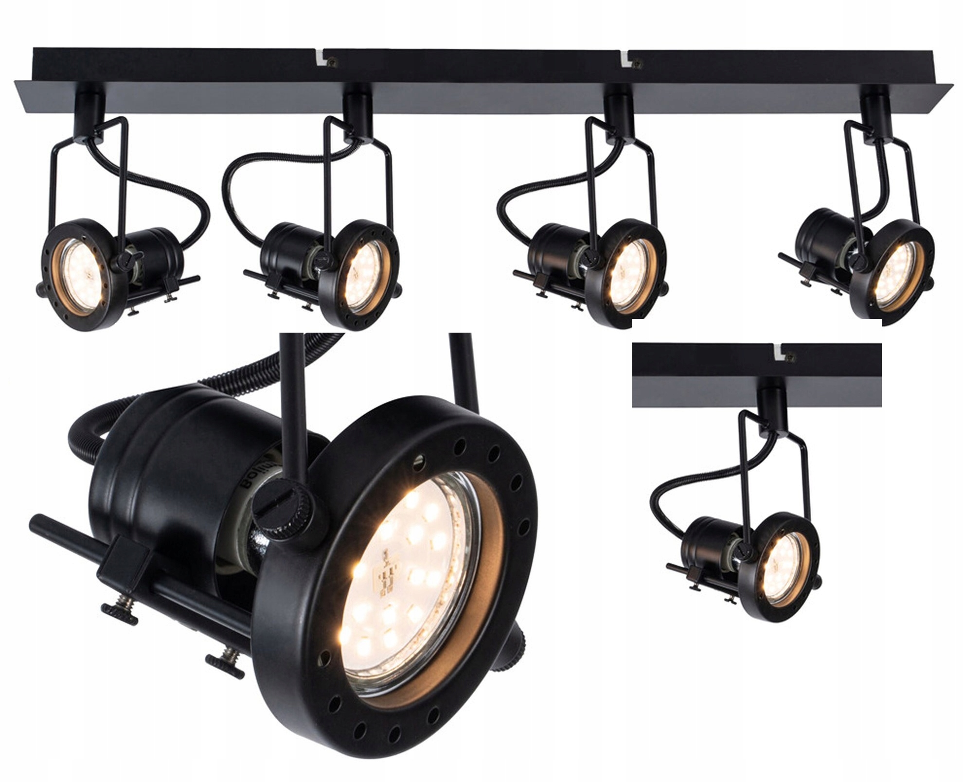 

Lampa Sufitowa Reflektor Spot listwa 4XGU10 Czarna