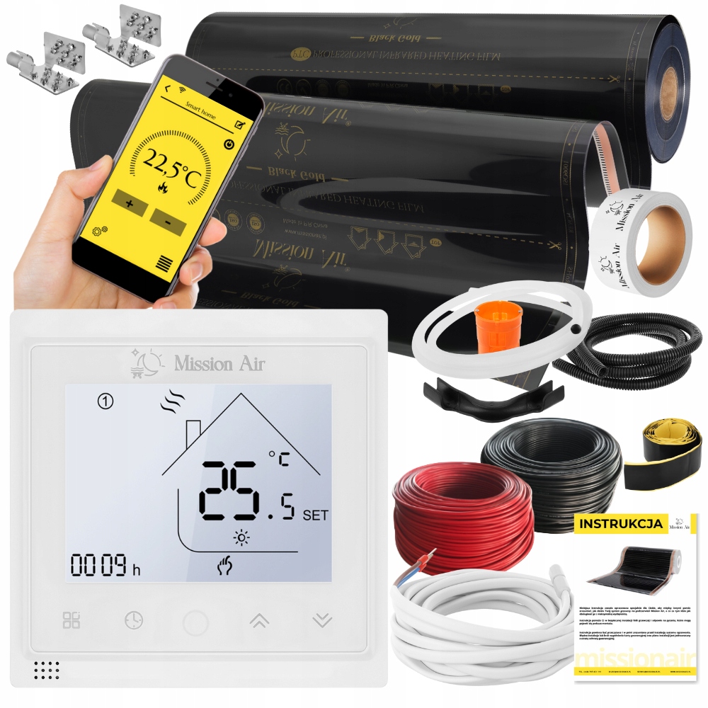 Set Fólia vyhrievacia podložka Infračervená 20 m² 160 W