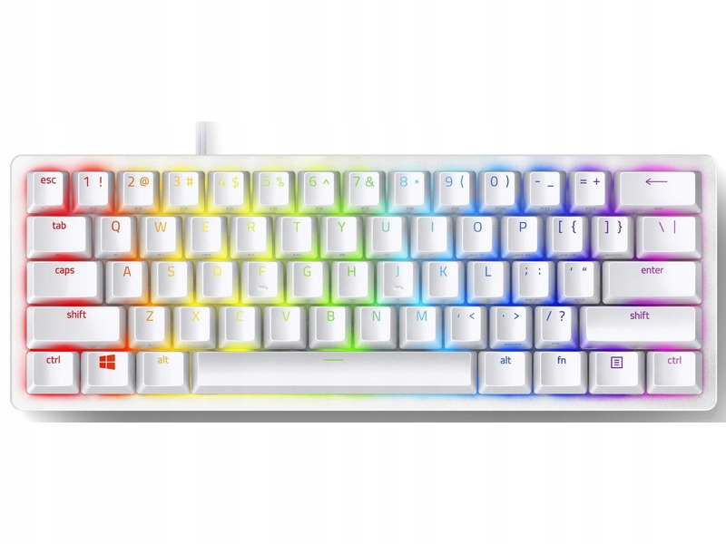 RAZER Klawiatura Gamingowa Przewodowa Huntsman Min Linear Optical Switch Mercury, Biała — 2