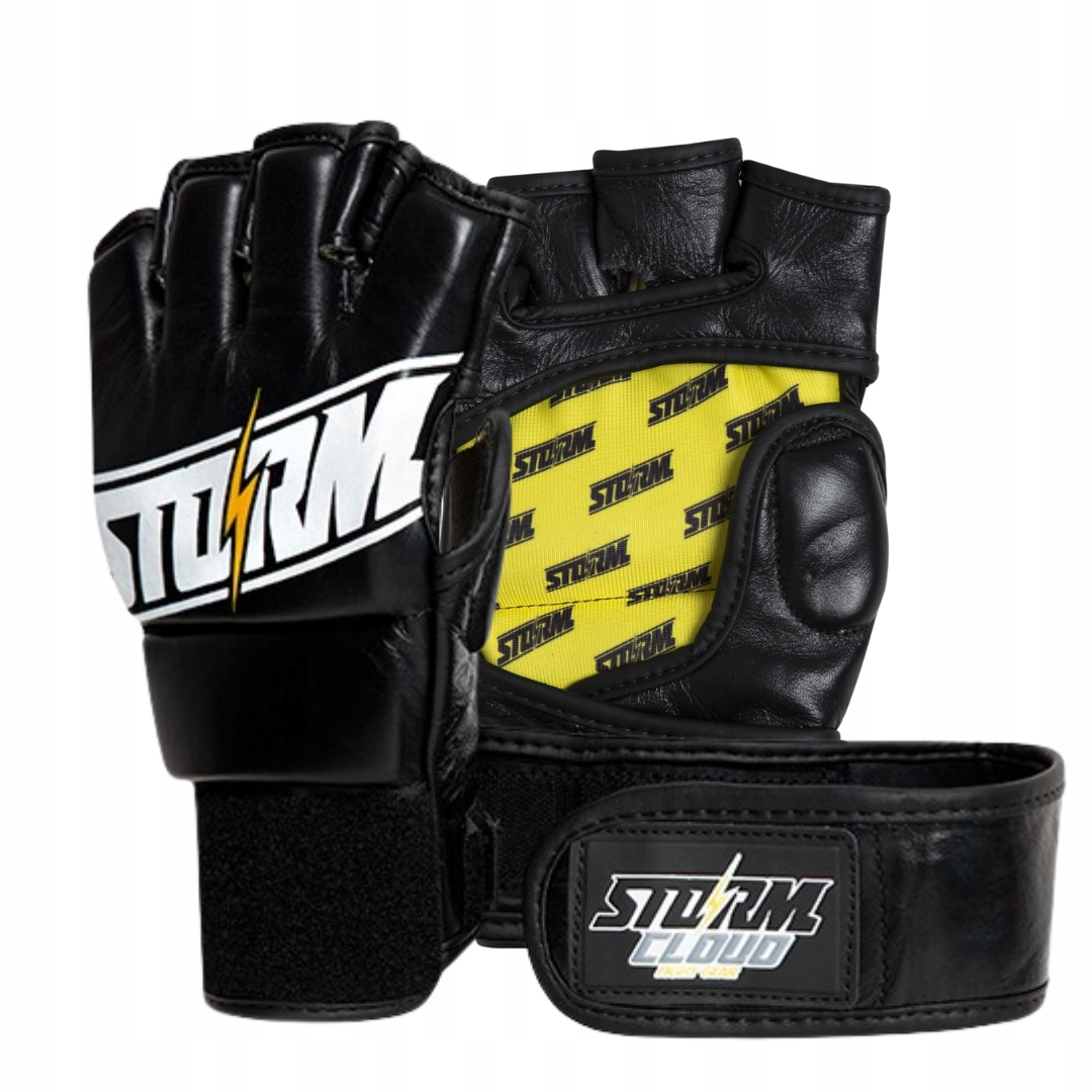StormCloud Mma rukavice Tempest Černé/Žluté 4oz XXL
